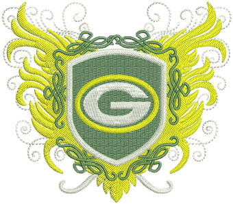 Green Bay Packers logo 2 machine embroidery design